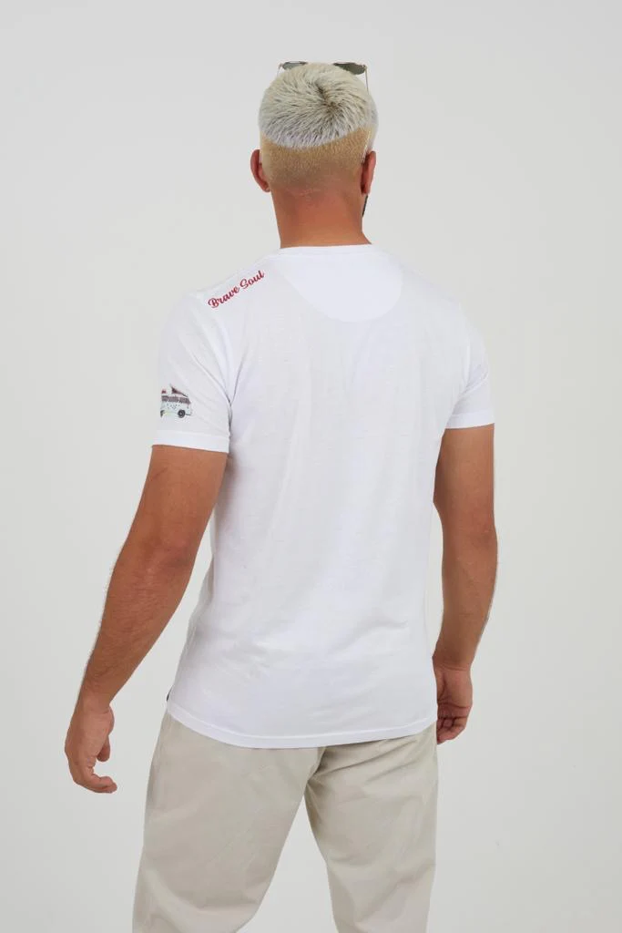 Brave Soul Cormick Camper Van Tee White - 272 - Image 3