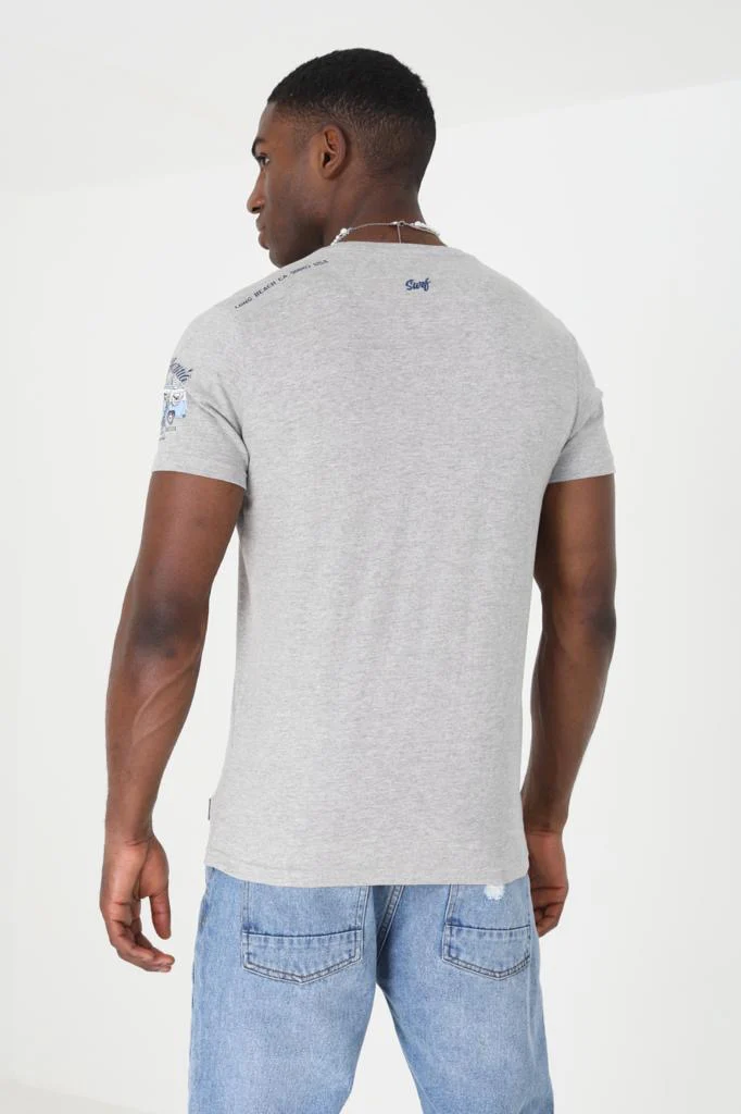 Brave Soul Magner Camper Van Tee Marl Grey - 346 - Image 3