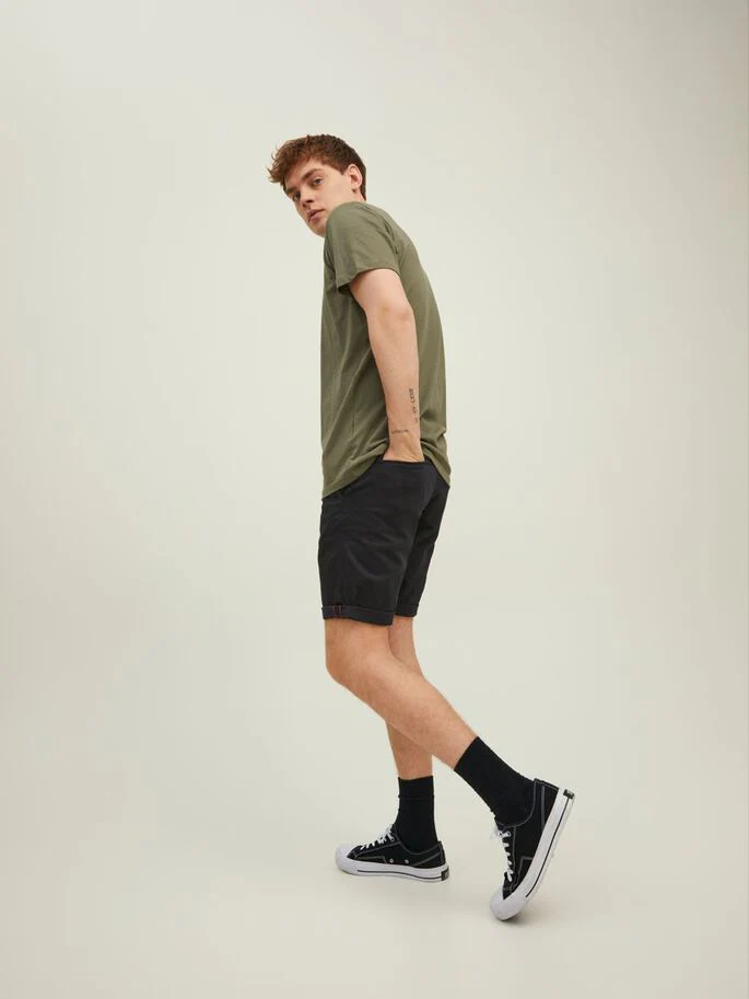 Jack & Jones Bowie Solid Chino Shorts Black - 844 - Image 4