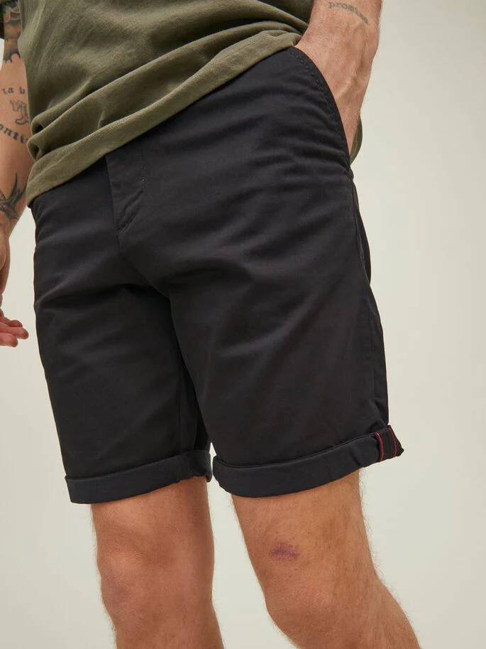 Jack & Jones Bowie Solid Chino Shorts Black - 844 - Image 6