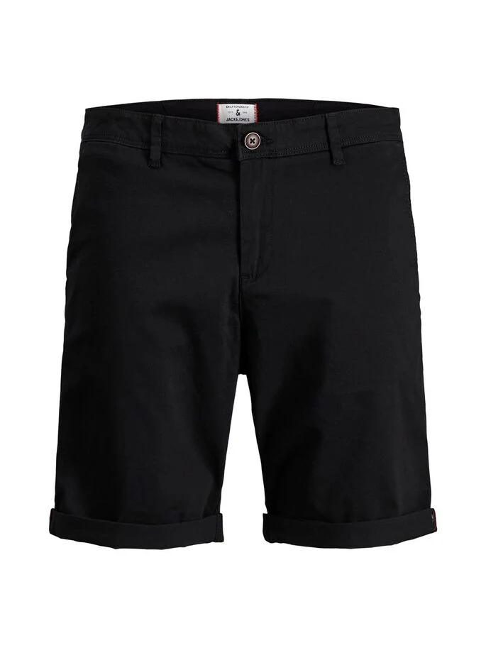 Jack & Jones Bowie Solid Chino Shorts Black - 844 - Image 7