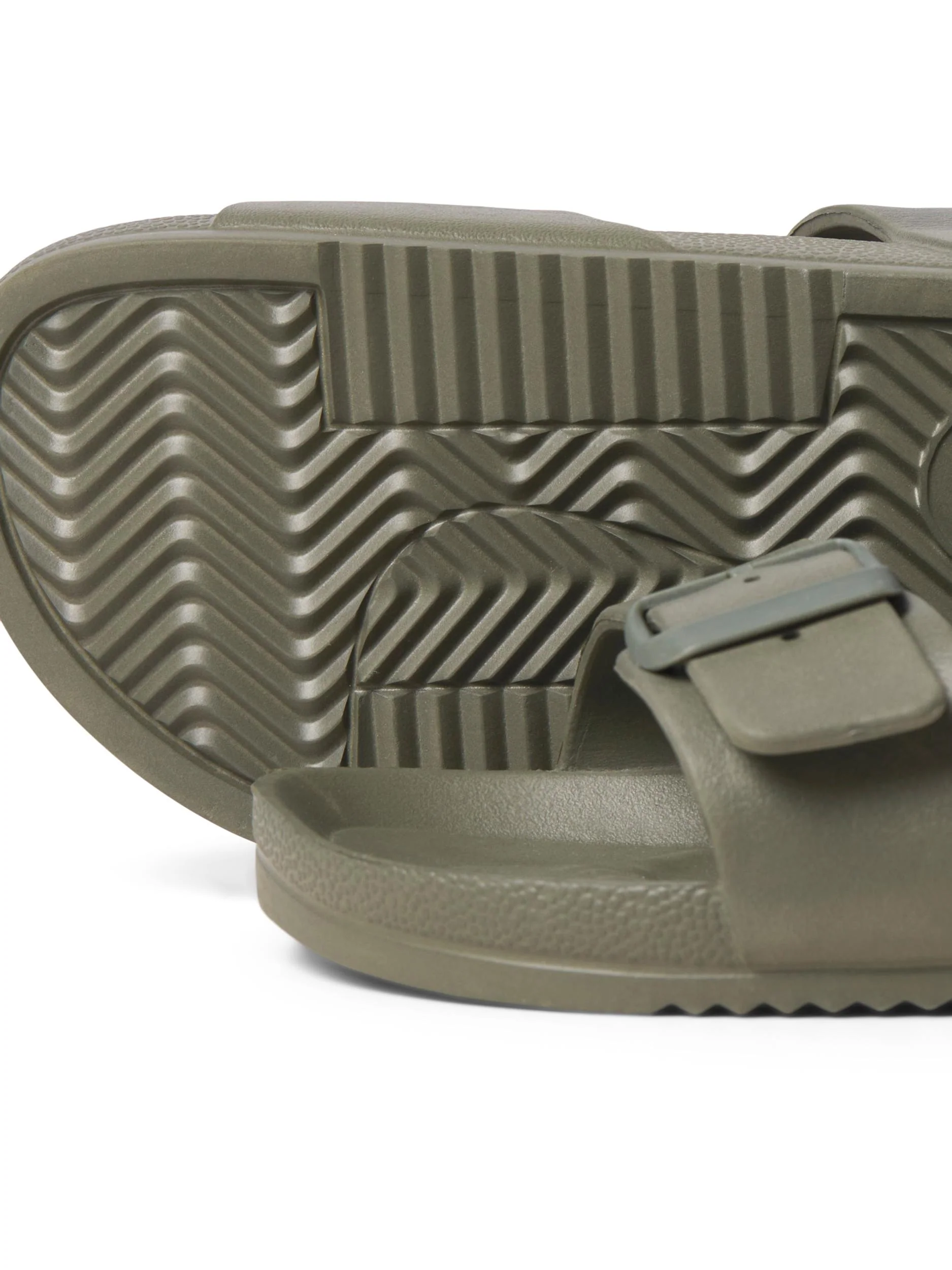 Jack & Jones Croxton Moulded Slider Sandals Khaki - Image 3