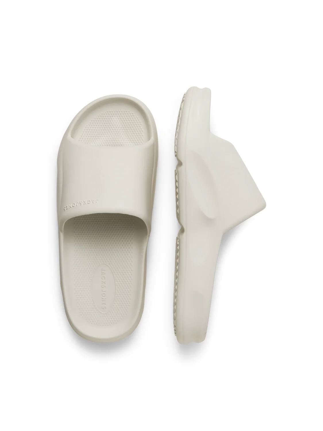 Jack & Jones Status Moulded Sliders Moonbeam - Image 3