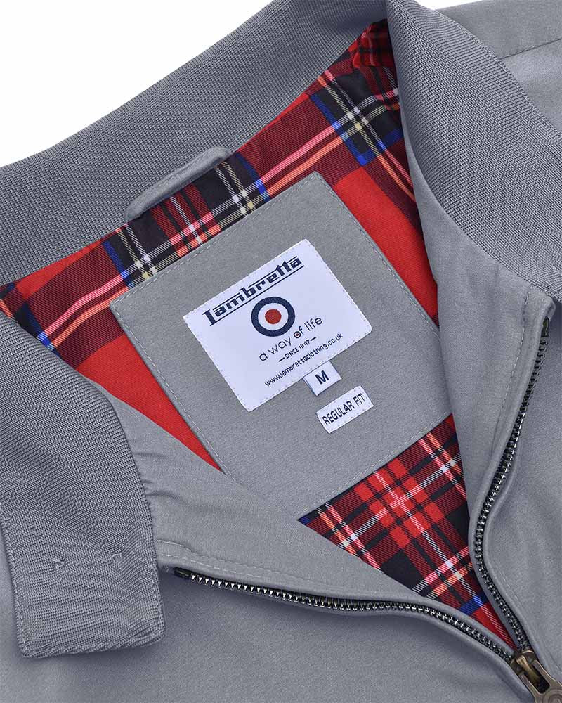Lambretta Shower Resistant Harrington Jacket Grey - 677 - Image 3