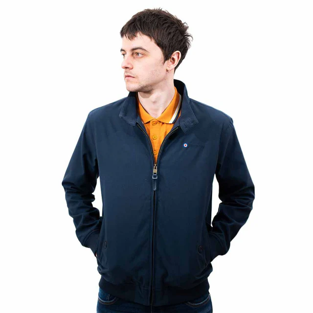 Lambretta Shower Resistant Harrington Jacket Navy - 606 - Image 7