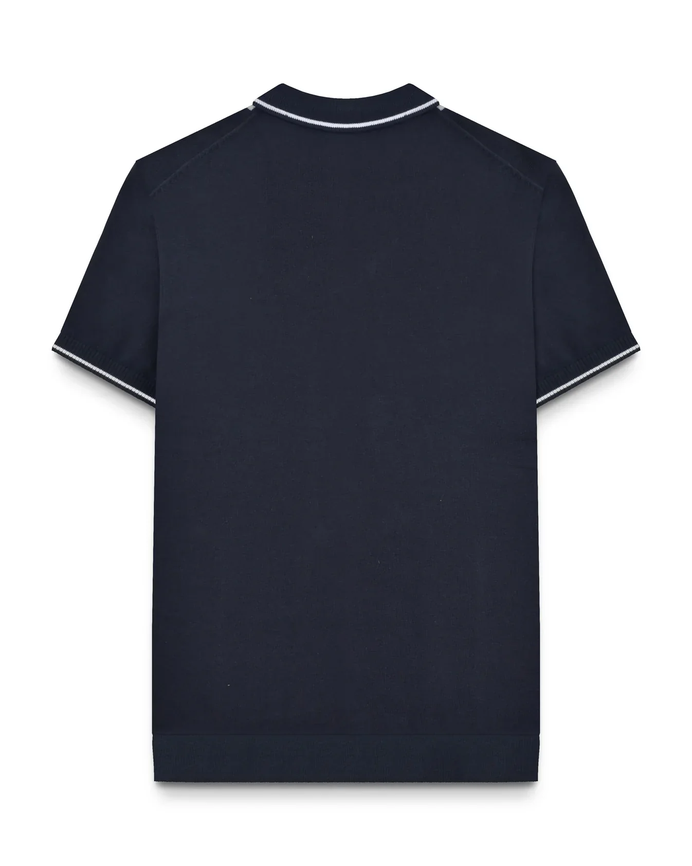 Lambretta Greco Striped SS Knit Polo Navy/Burgundy - 052 - Image 4