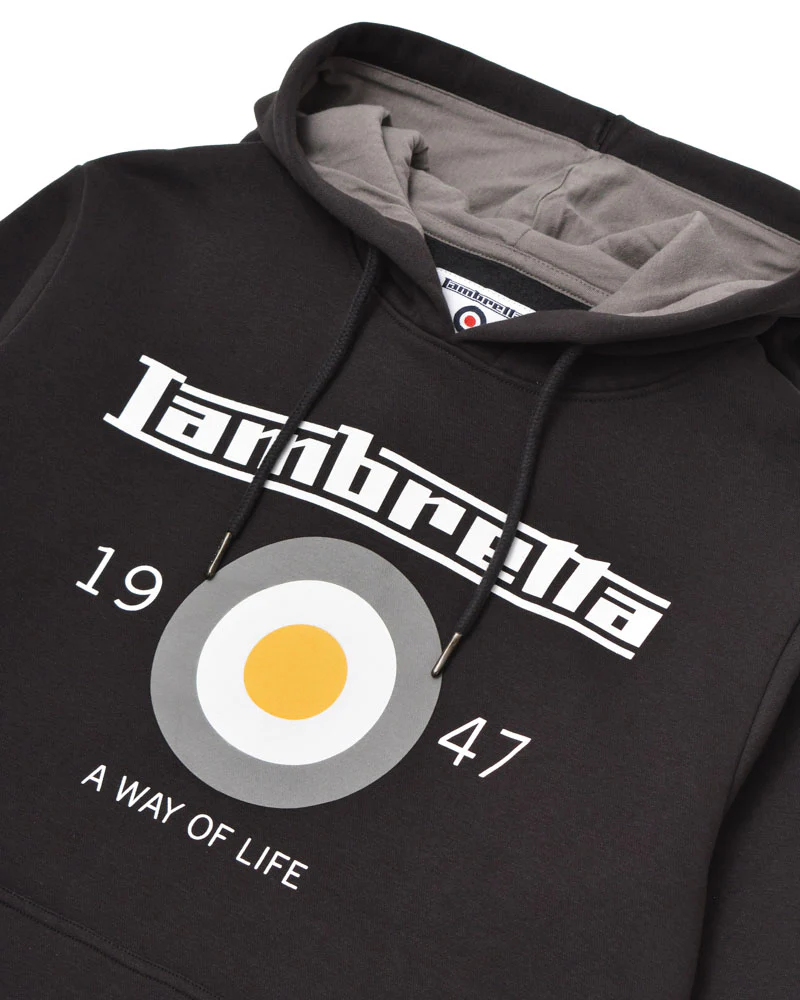 Lambretta Target Hoodie Black - 507 - Image 4