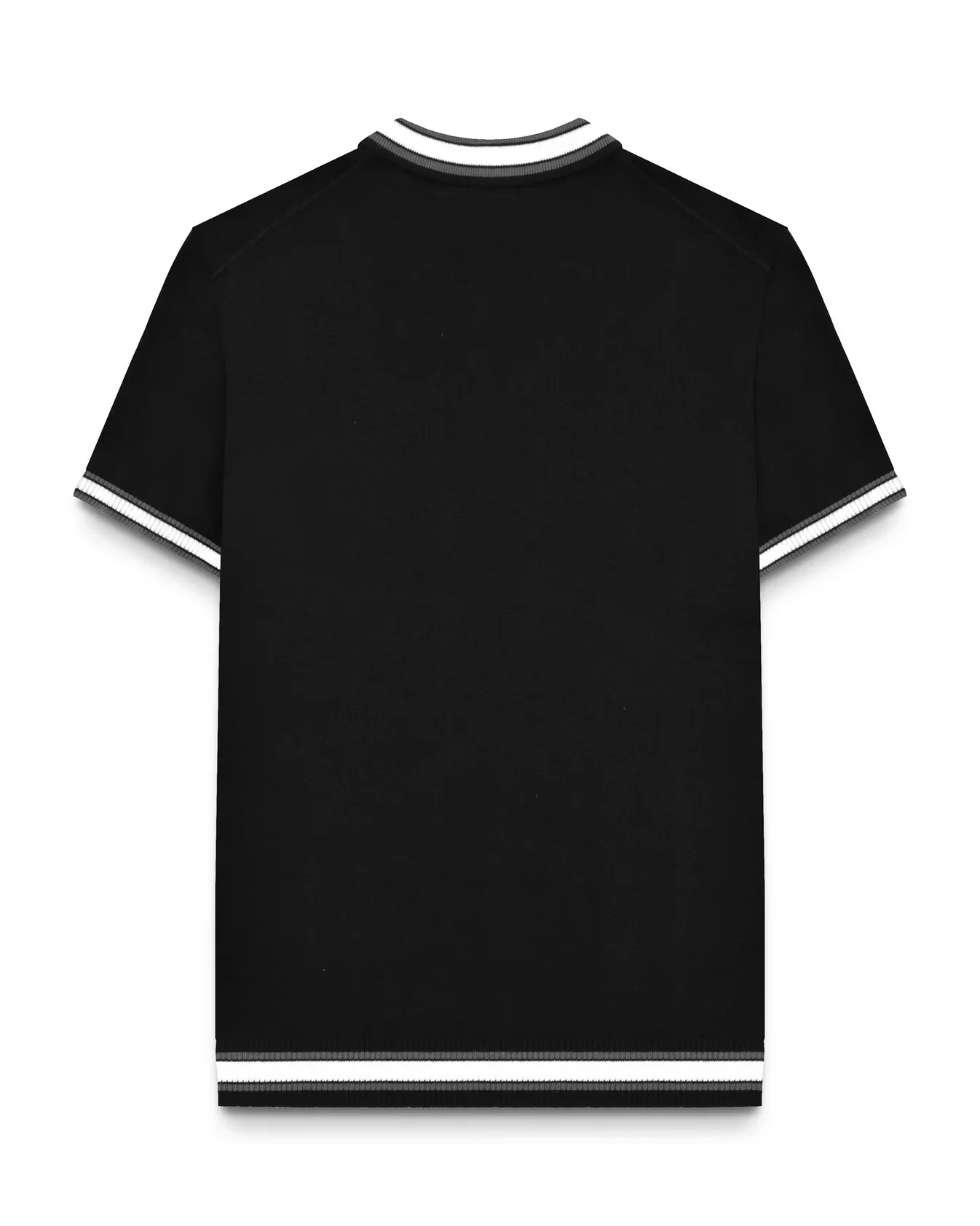 Lambretta Velero Tipped SS Knit Polo Black - 097 - Image 3