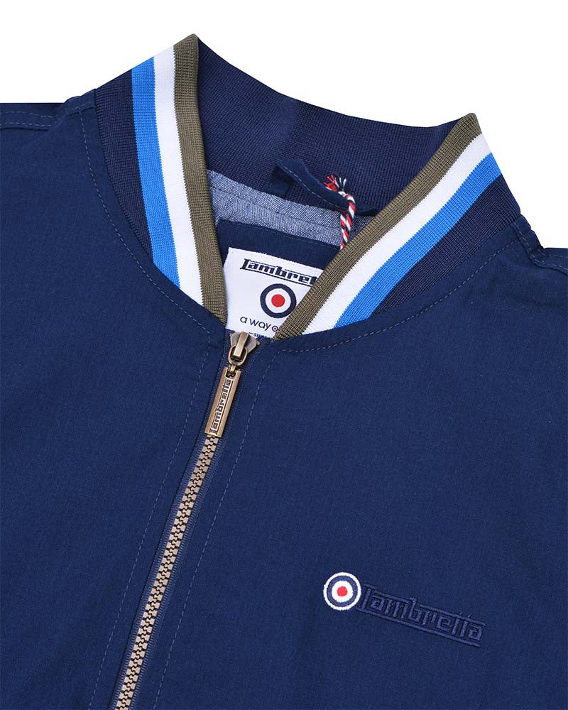 Lambretta Triple Tipped Monkey Jacket Navy Khaki/White/Vallarta - 670 - Image 3