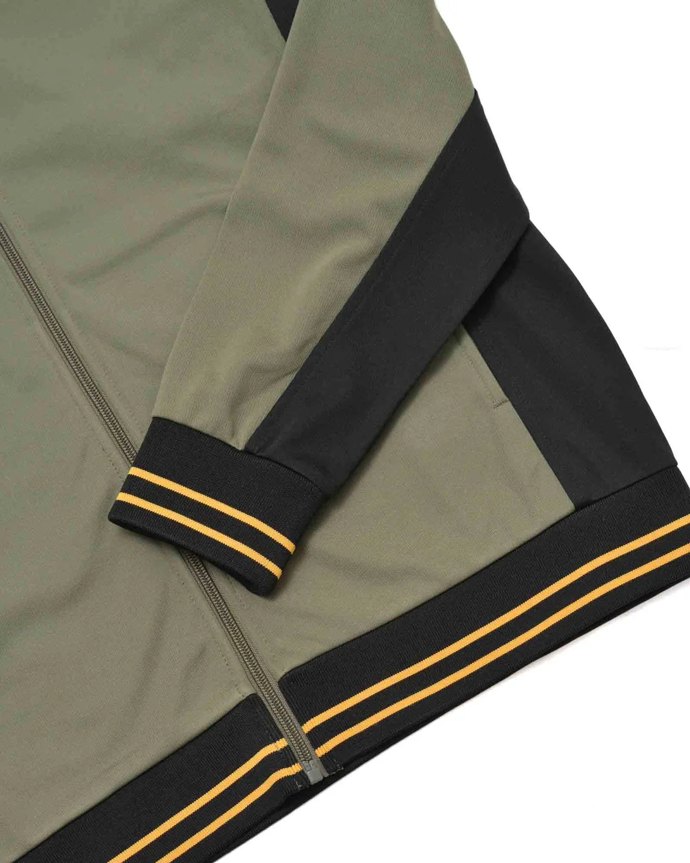 Lambretta Vintage Track Top Khaki / Black / Gold - 573 - Image 3