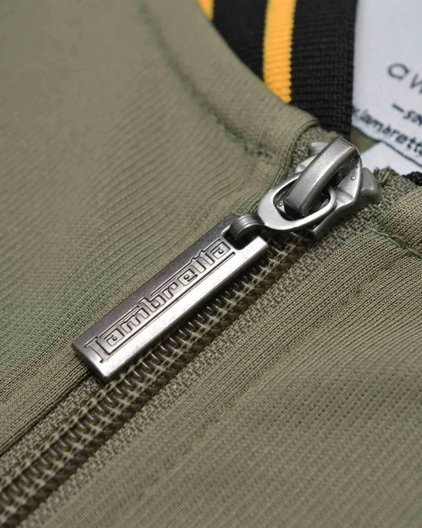 Lambretta Vintage Track Top Khaki / Black / Gold - 573 - Image 5