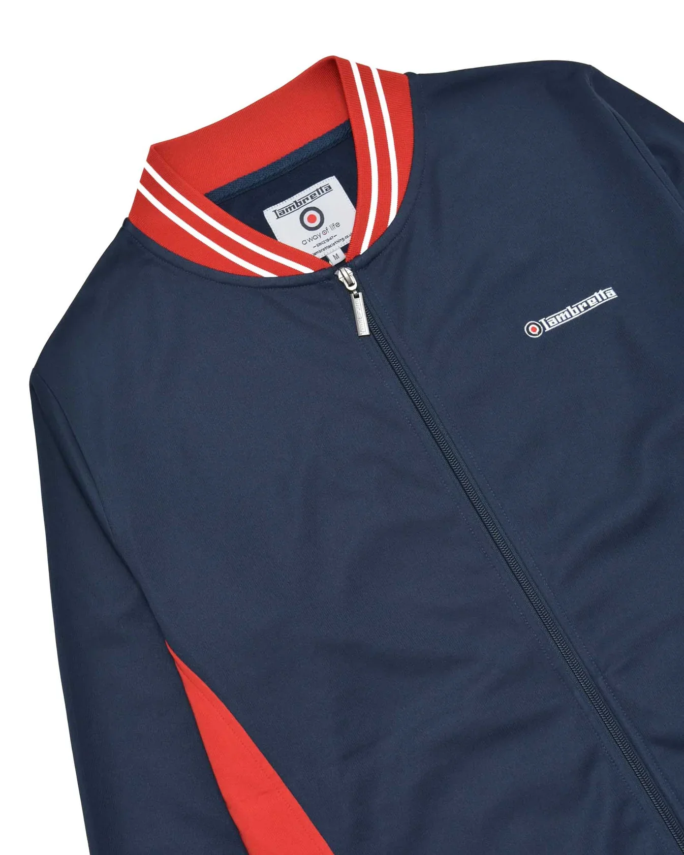 Lambretta Vintage Track Top Navy / Red / White - 572 - Image 3