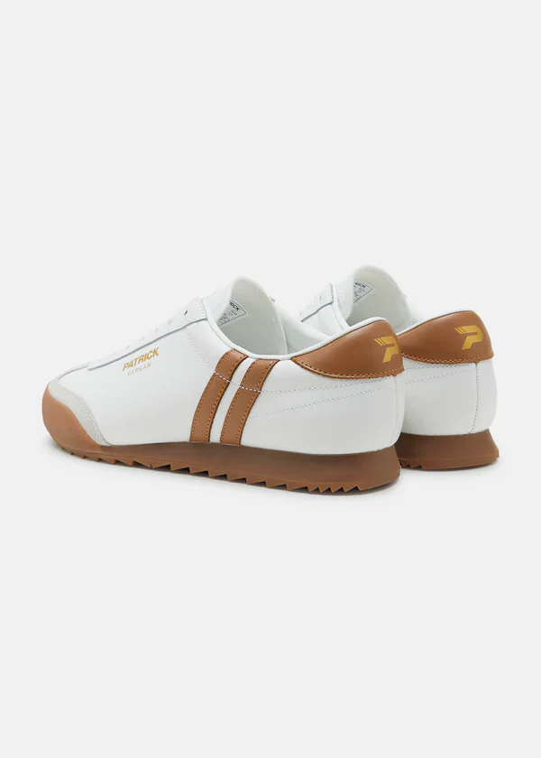 Patrick Iconic Bergan Leather Trainers White/Tan - 1513 - Image 3