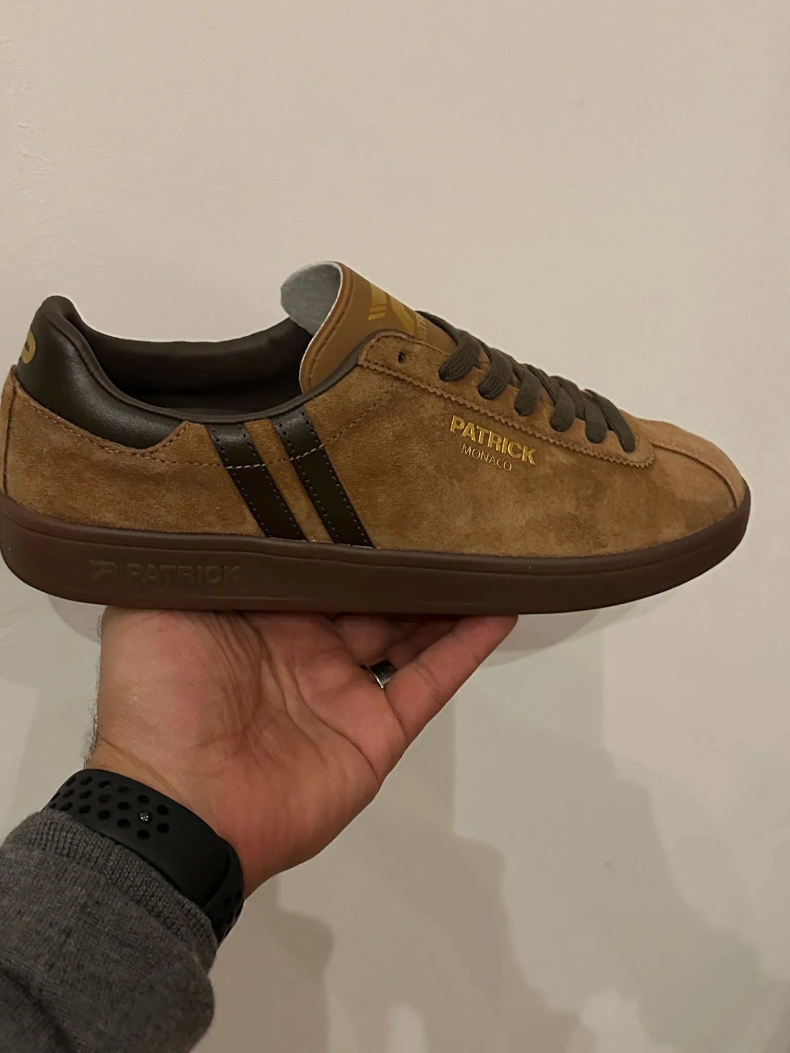 Patrick Iconic Monaco Suede Trainers Brown/Dark Brown - 1516 - Image 6