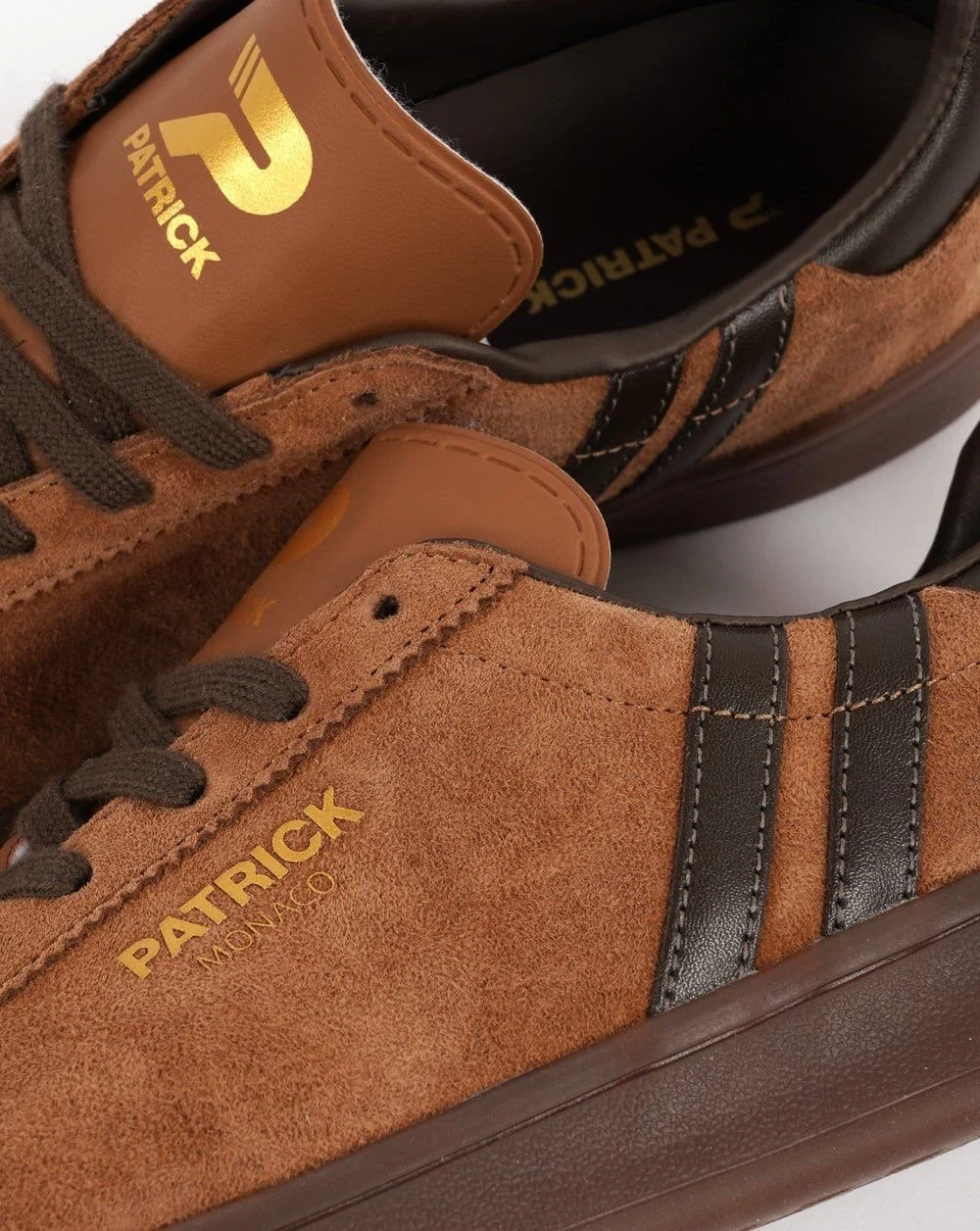 Patrick Iconic Monaco Suede Trainers Brown/Dark Brown - 1516 - Image 7