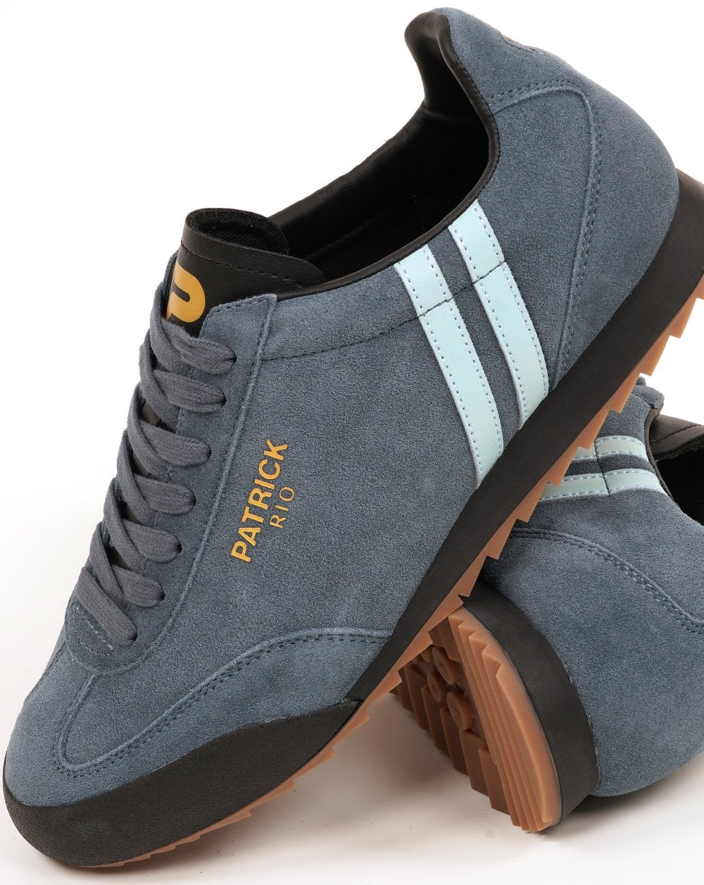 Patrick Rio Suede Trainers Dark Blue/Light Blue/ Black - 1494 - Image 5