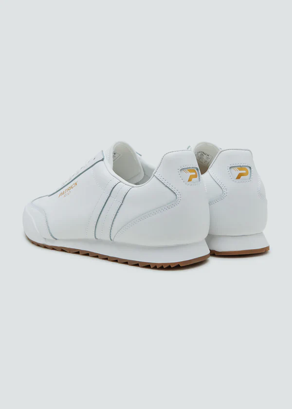 Patrick Rio Leather Trainers White/White - 1511 - Image 3
