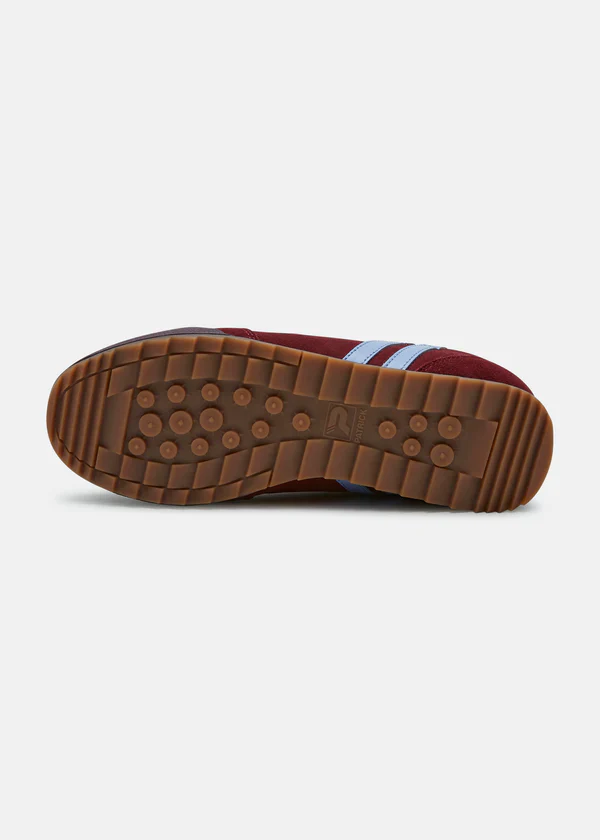 Patrick Rio Suede Trainers Burgundy/Sky Blue - 1498 - Image 4