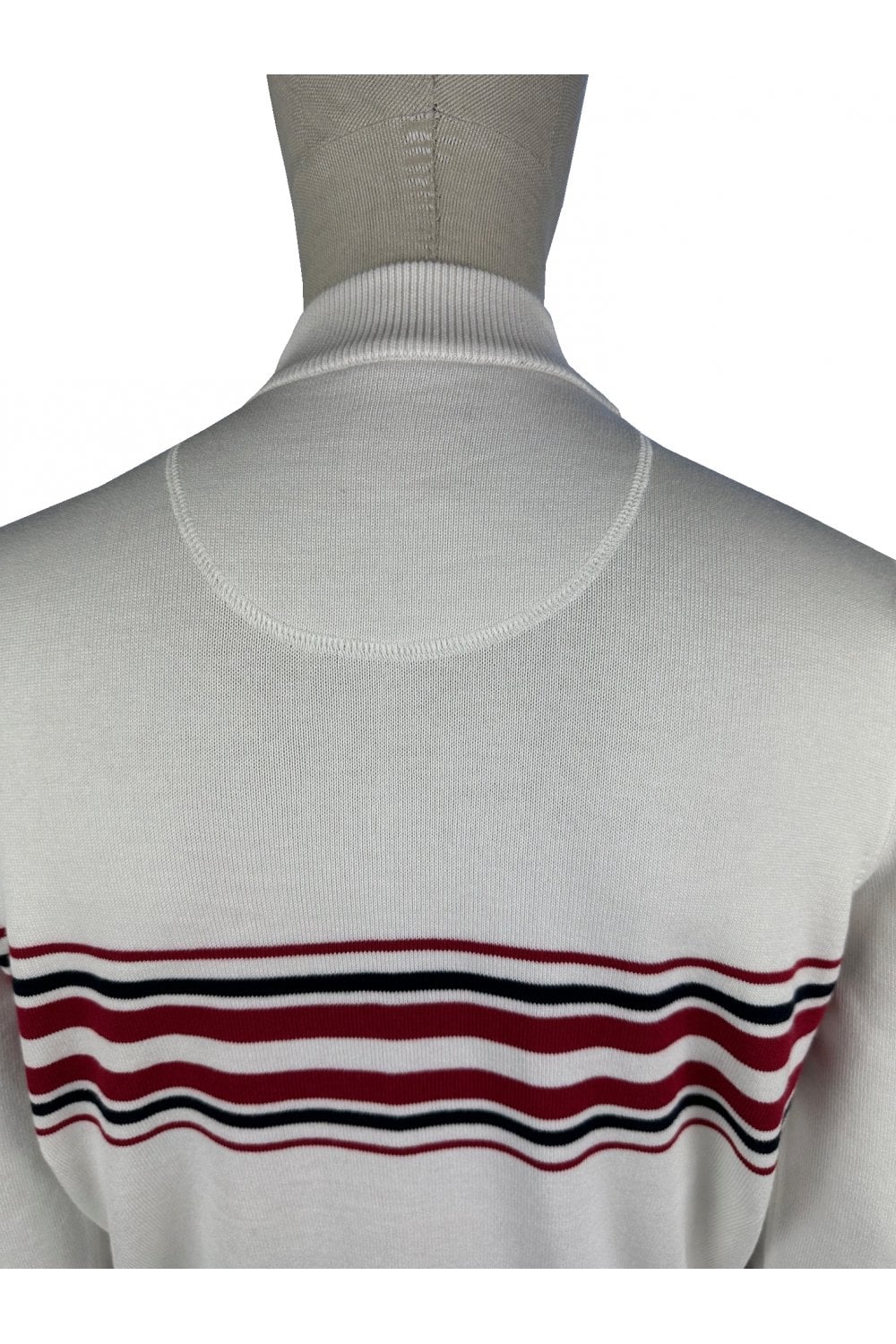 SKA & SOUL 'Knebworth' Border Stripe Turtle Neck Fine Gauge Jumper Ecru SS/2560 - 598 - Image 4