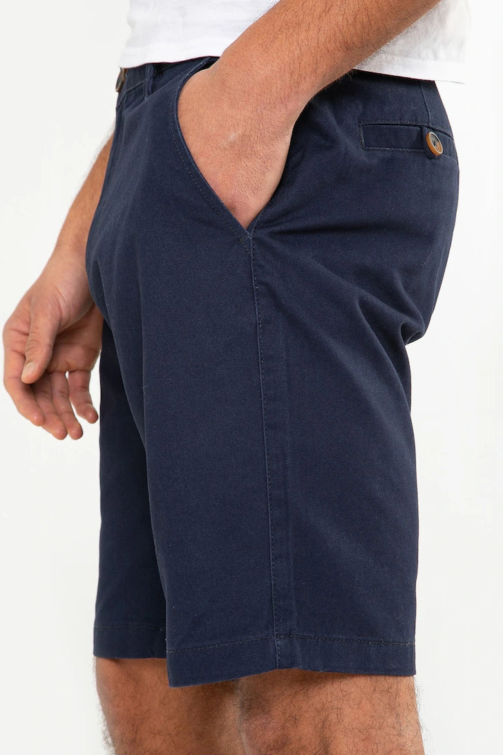 Threadbare Southsea Cotton Chino Shorts Navy - 856 - Image 4