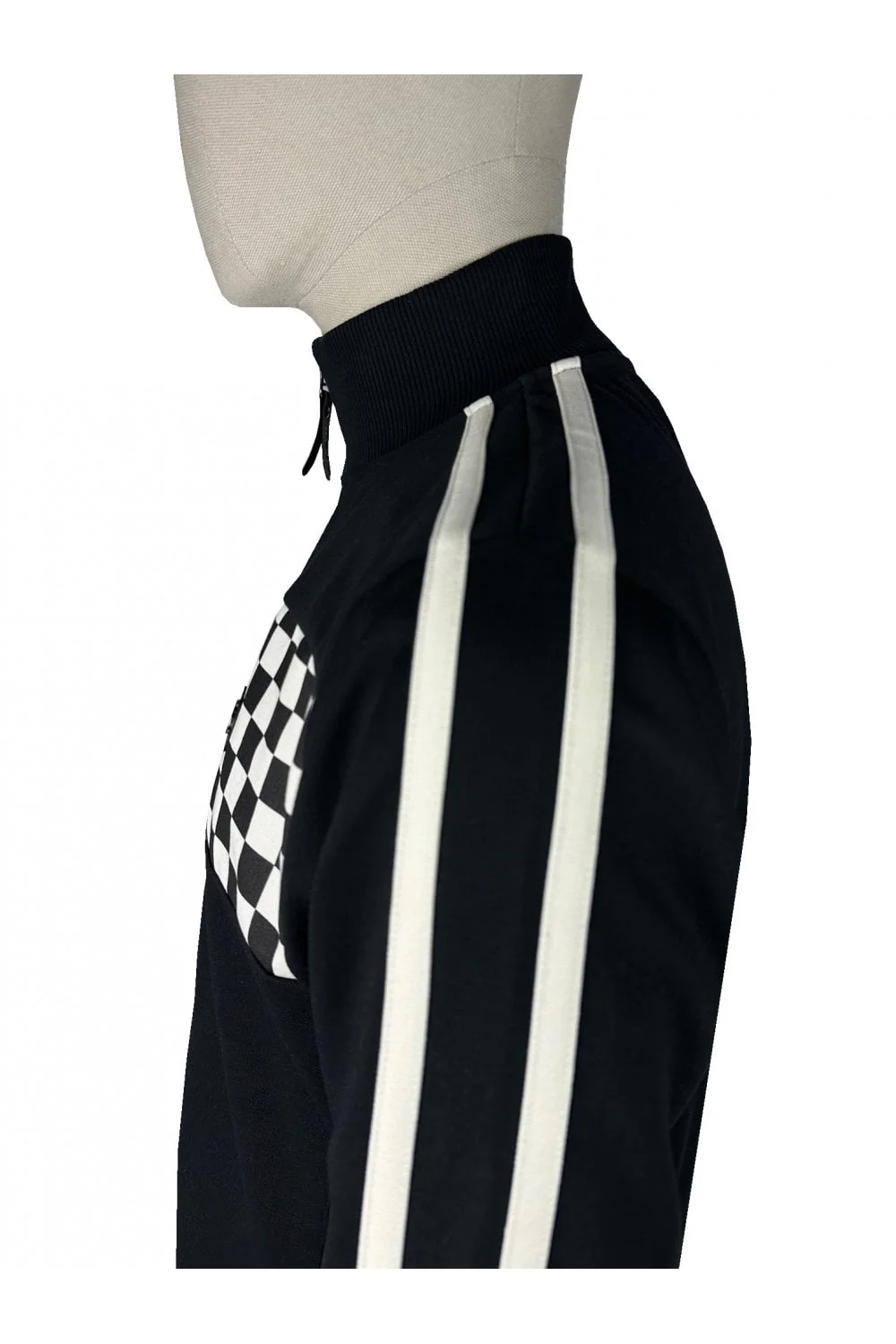 TROJAN Chequerboard Track Top TR/9054 Black - 531 - Image 3