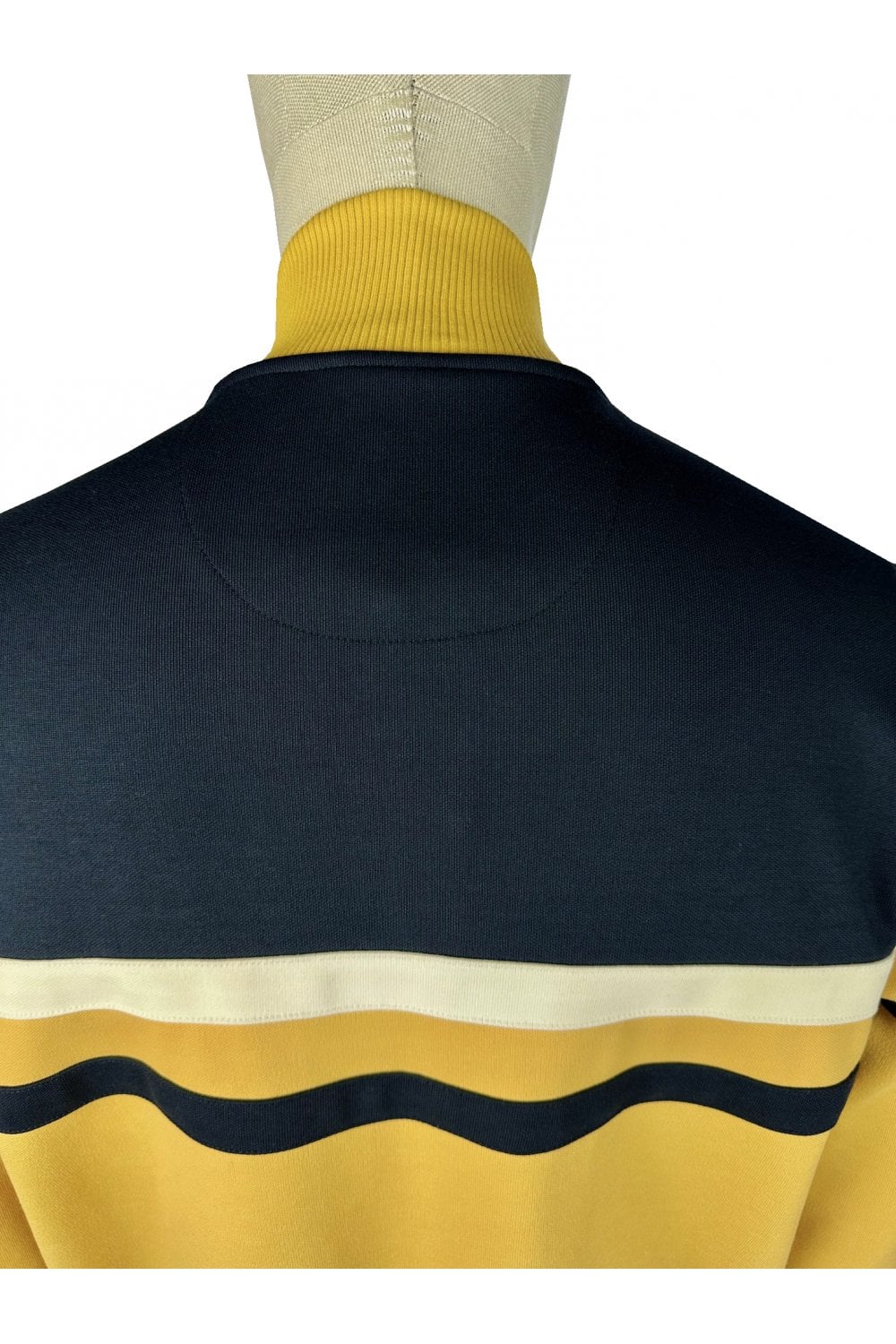 TROJAN Panel Stripe Track Top TR/9051 Mustard/Black - 504 - Image 3