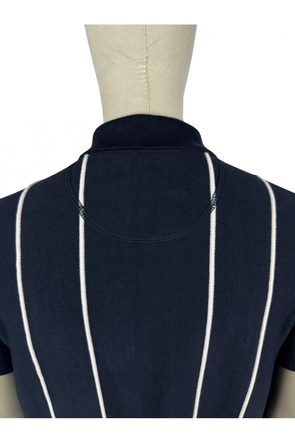 TROJAN Raised Stripe Fine Gauge Polo TR/8965 Navy - 055 - Image 3