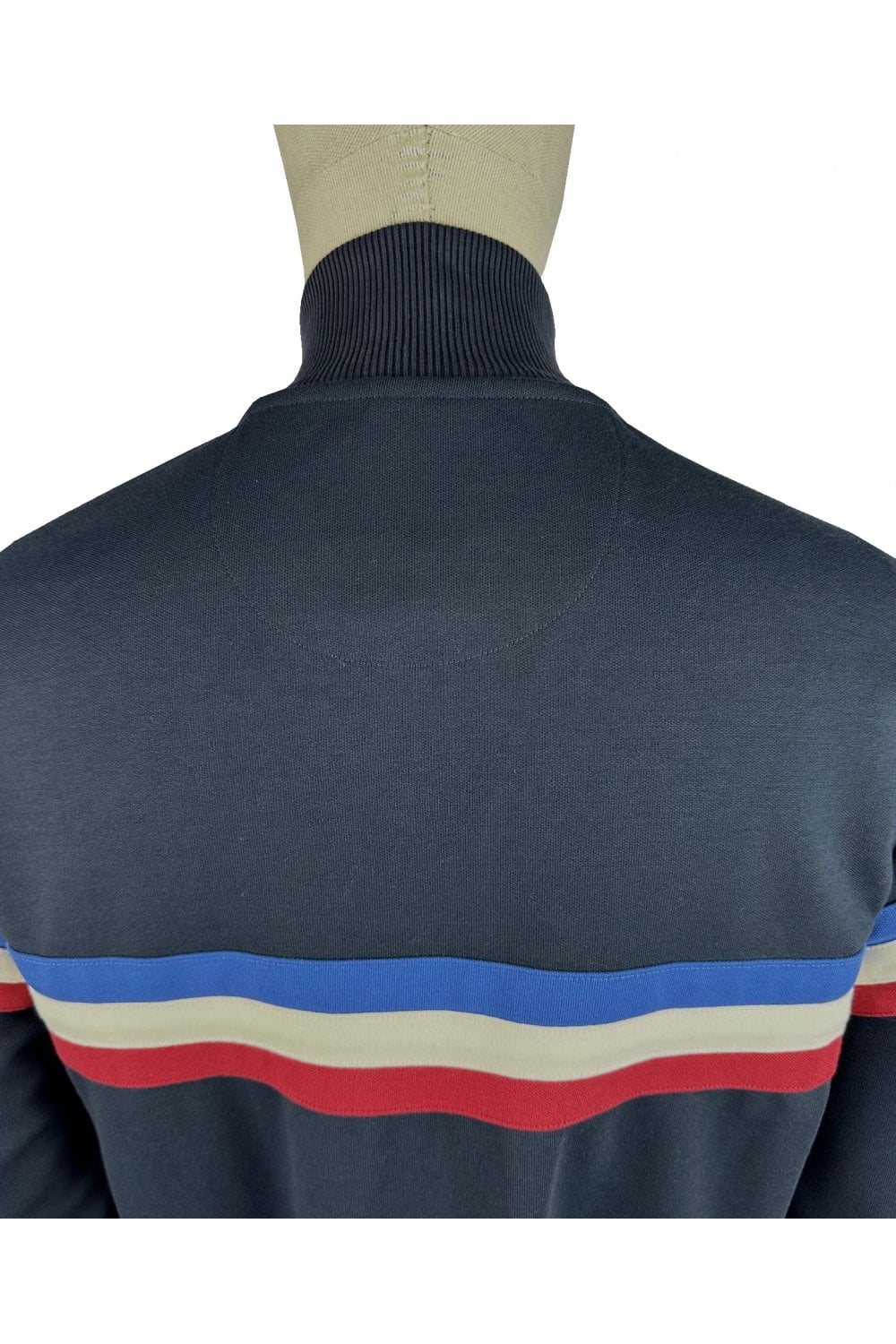 TROJAN Retro Stripe Track Top TR/9052 Navy - 523 - Image 4