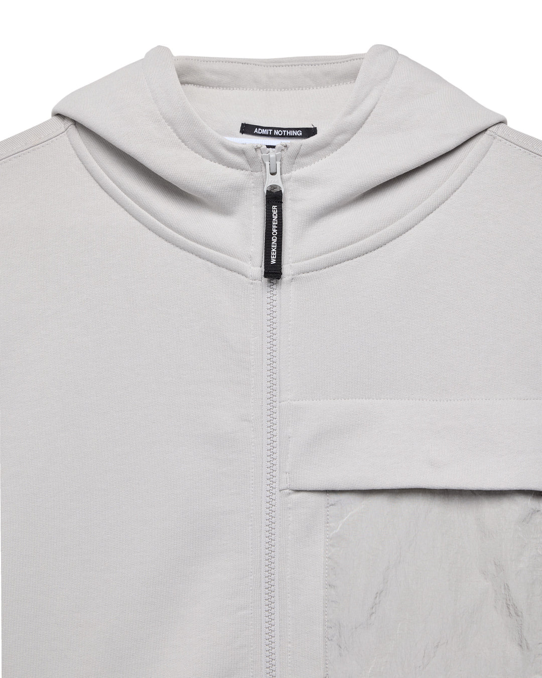 Weekend Offender Daponte Zip Through Hoodie Rhino - 410 - Image 5